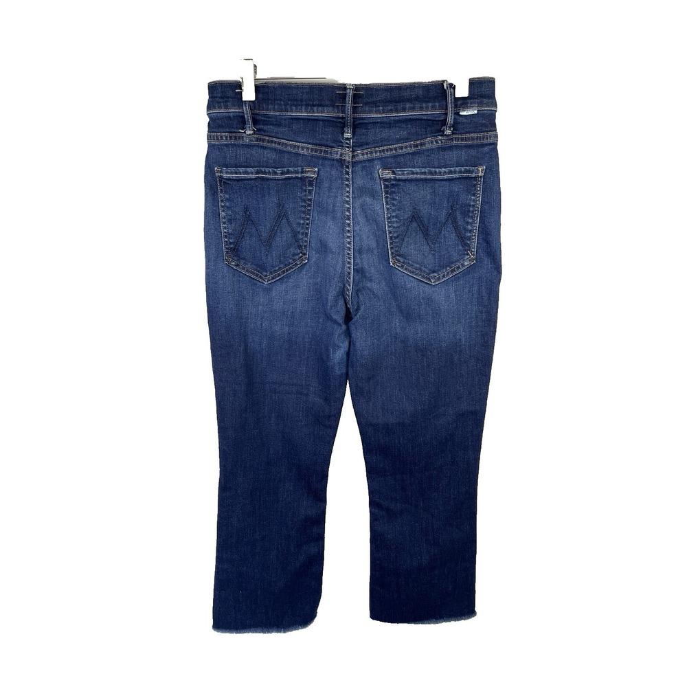 MOTHER Womens Lil' Hustler Ankle Fray in Off Limits Jeans Size 31 Dark Wash - Picture 5 of 14